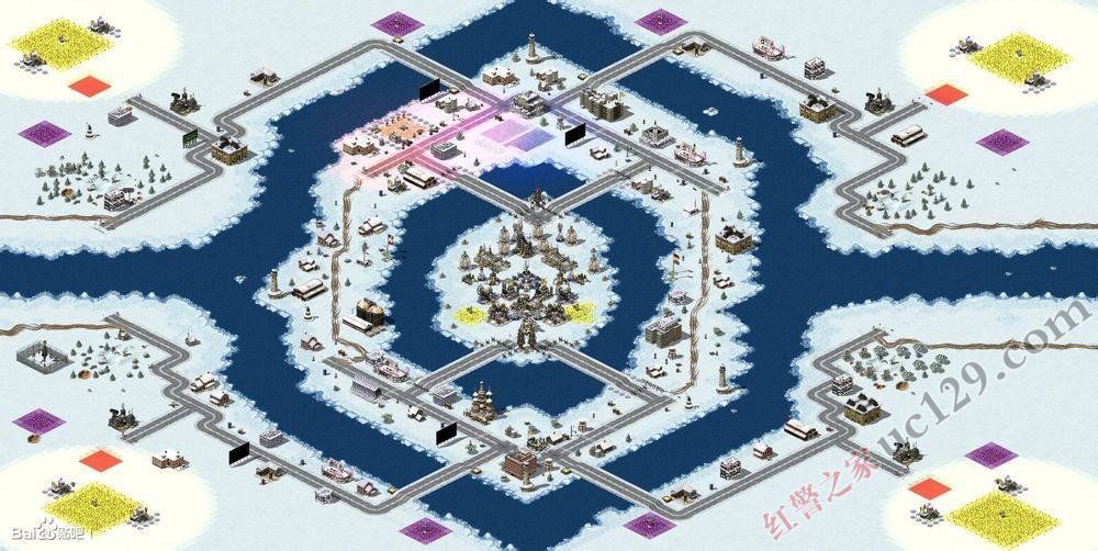 红色警戒2雪地里的尤里基地(地图)